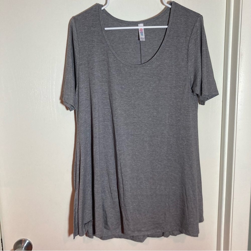 Lularoe grey short sleeve top Small